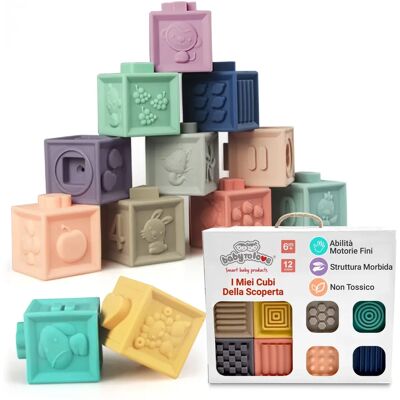 Cubetti educativi multicolore Baby to Love - Gioco di apprendimento precoce Cubetti educativi multicolore Baby to Love - Gioco di apprendimento precoce