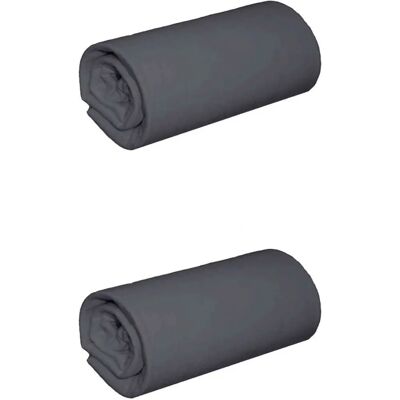 Terre de Nuit - Draps jersey anthracite - 90x200 - Drap housse jersey - Publicité Terre de Nuit - Draps jersey anthracite - 90x200 - Drap housse jersey - Publicité