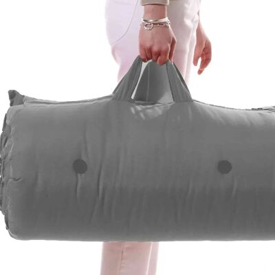 SOMEO - futon voyage - gris clair - 70x190 - mattress - Publicité SOMEO - futon voyage - gris clair - 70x190 - mattress - Publicité