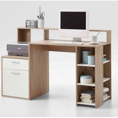 Terre de Nuit - BU13021 - Imitation chêne clair - 138x53x92 cm - Desk - Publicité Terre de Nuit - BU13021 - Imitation chêne clair - 138x53x92 cm - Desk - Publicité