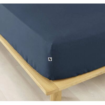 Terre de Nuit - Drap housse flanelle marine 140x190 - Fitted sheet - Publicité Terre de Nuit - Drap housse flanelle marine 140x190 - Fitted sheet - Publicité