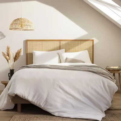 Tête de lit en bois naturel et rotin Terre de Nuit - Tête de lit - Publicité Tête de lit en bois naturel et rotin Terre de Nuit - Tête de lit - Publicité
