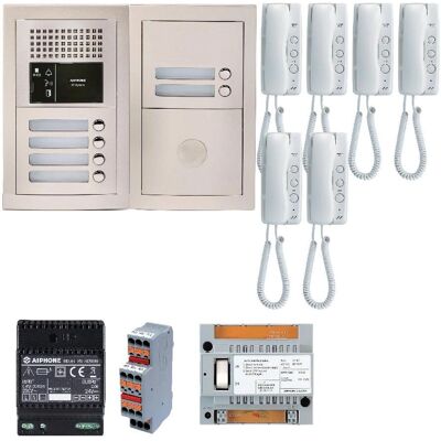 Sistema di Interfono Audio AIPHONE GTBA6E - 6 Pulsanti, Stazioni Preconfigurate Sistema di Interfono Audio AIPHONE GTBA6E - 6 Pulsanti, Stazioni Preconfigurate