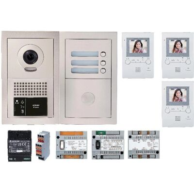 Système vidéo interphone AIPHONE GTBV3E - 3 Moniteurs, 3 Boutons - Publicité Système vidéo interphone AIPHONE GTBV3E - 3 Moniteurs, 3 Boutons - Publicité