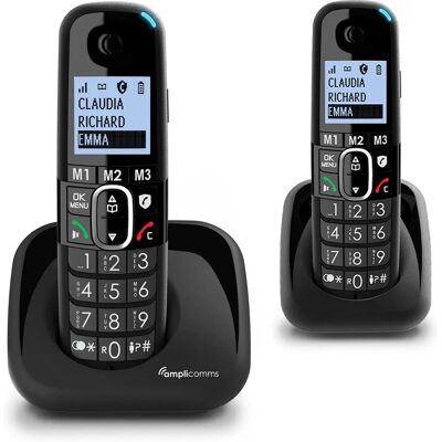 Amplicomms Bigtel 1502 Duo Schnurloses Telefon für Senioren Amplicomms Bigtel 1502 Duo Schnurloses Telefon für Senioren