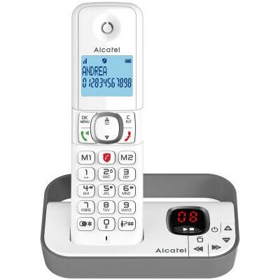 Téléphone fixe Alcatel F860 Blanc/Gris avec ID d'appelant - Publicité Téléphone fixe Alcatel F860 Blanc/Gris avec ID d'appelant - Publicité