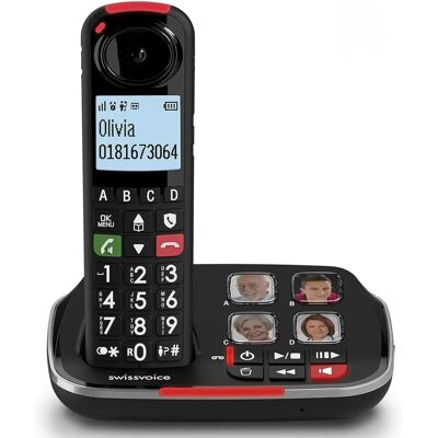 SwissVoice - Xtra 2355 - Noir - 4 mémoires directes - DECT téléphone - Publicité SwissVoice - Xtra 2355 - Noir - 4 mémoires directes - DECT téléphone - Publicité