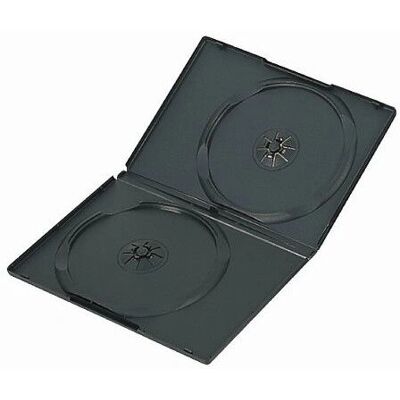 Waytex 72121 Zwarte 2-Disc DVD-Houder - Optische Schijfdoos Waytex 72121 Zwarte 2-Disc DVD-Houder - Optische Schijfdoos
