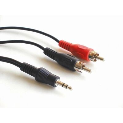Waytex 1,5m Audio Kabel - 3,5mm/RCA Zwart Waytex 1,5m Audio Kabel - 3,5mm/RCA Zwart