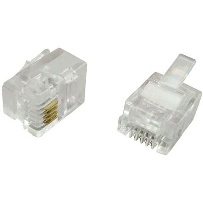 Waytex 37166 connecteur de câble RJ-11 Transparent - Connecteur de câble Waytex 37166 connecteur de câble RJ-11 Transparent - Connecteur de câble