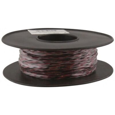 Waytex 36507 Câble Téléphonique - 100m Noir, Rouge Waytex 36507 Câble Téléphonique - 100m Noir, Rouge