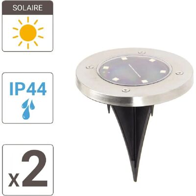 XANLITE Projecteurs solaires extérieurs - Pack de 2, Capteur crépusculaire, 6h autonomie - Publicité XANLITE Projecteurs solaires extérieurs - Pack de 2, Capteur crépusculaire, 6h autonomie - Publicité
