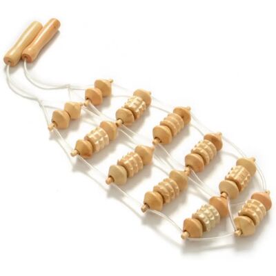 Zen Arome Cinturón de masaje multirroller de madera - Masaje de espalda Zen Arome Cinturón de masaje multirroller de madera - Masaje de espalda