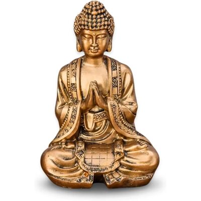 ZEN'LIGHT Meditatiebeeld - Resin Grijs 10x5x12cm - Decoratie ZEN'LIGHT Meditatiebeeld - Resin Grijs 10x5x12cm - Decoratie