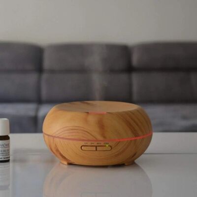 Diffuser Ultrasonique Zen Huiles Essentielles LED Bois Diffuser Ultrasonique Zen Huiles Essentielles LED Bois