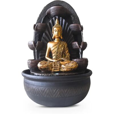 ZEN'LIGHT Buddha Resin Indoor Brunnen - Entspannende Zen Dekoration ZEN'LIGHT Buddha Resin Indoor Brunnen - Entspannende Zen Dekoration