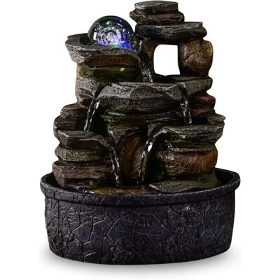 ZEN LIGHT - Fontana da interno con LED - 20x20x25cm ZEN LIGHT - Fontana da interno con LED - 20x20x25cm