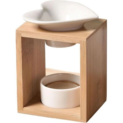 Riscaldatore di Oli Essenziali ZEN'ARÔME Arum - Bambù Ceramica - 9x7x12.5 cm - Diffusore di Oli Essenziali Riscaldatore di Oli Essenziali ZEN'ARÔME Arum - Bambù Ceramica - 9x7x12.5 cm - Diffusore di Oli Essenziali