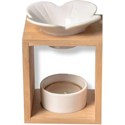 Diffuseur d'huiles essentielles ZEN'ARÔME Plumeria - Brûleur d'huiles - Blanc - 9x7x12.5 cm Diffuseur d'huiles essentielles ZEN'ARÔME Plumeria - Brûleur d'huiles - Blanc - 9x7x12.5 cm