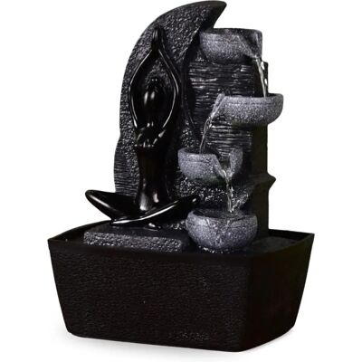 Fontaine d'intérieur Yama ZEN'LIGHT - Résine - 10x25x25cm Fontaine d'intérieur Yama ZEN'LIGHT - Résine - 10x25x25cm