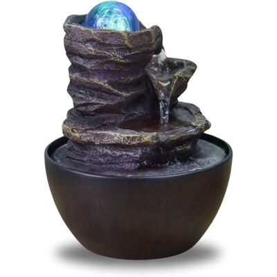 Gurú Wasserfontäne - Innen-LED-Licht Resin Dekor - Entspannende Zen Atmosphäre Gurú Wasserfontäne - Innen-LED-Licht Resin Dekor - Entspannende Zen Atmosphäre