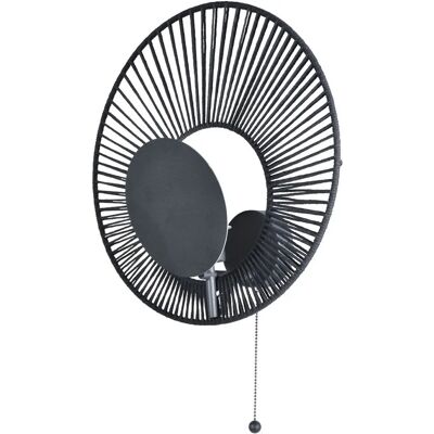 Applique Murale Oyster Forestier - Métal & Coton - Ø40cm - Noir Applique Murale Oyster Forestier - Métal & Coton - Ø40cm - Noir
