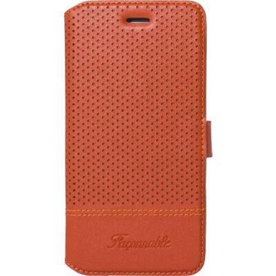 Façonnable Iphone 6/6S Orange Micro Perforated Folio Case Façonnable Iphone 6/6S Orange Micro Perforated Folio Case