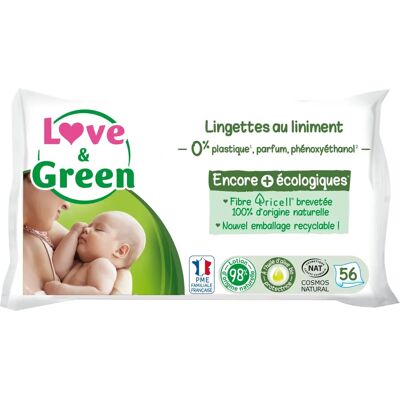 Lingettes Bébé Love & Green - Hypoallergéniques, Fleur d’oranger bio - 56 pièces - Publicité Lingettes Bébé Love & Green - Hypoallergéniques, Fleur d’oranger bio - 56 pièces - Publicité