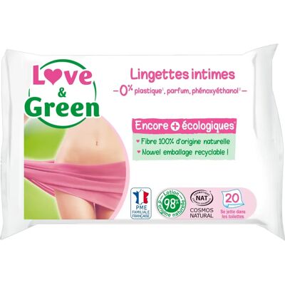 Love & Green Bio Aloe Vera Intimtücher 20er Pack Love & Green Bio Aloe Vera Intimtücher 20er Pack