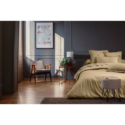 Ensemble de Literie Blanc Avenue - Satin de coton, 200x200 cm, Beige - Publicité Ensemble de Literie Blanc Avenue - Satin de coton, 200x200 cm, Beige - Publicité