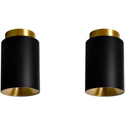 DCW Editions Tobo Lampada da Soffitto Nera Opaca 8,5cm DCW Editions Tobo Lampada da Soffitto Nera Opaca 8,5cm