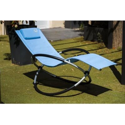 Chaise d'extérieur en aluminium TrendyFlair - 155x80x85cm - Bleu - Publicité Chaise d'extérieur en aluminium TrendyFlair - 155x80x85cm - Bleu - Publicité