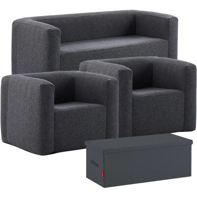 Ensemble Canapé Gonflable TrendyFlair - Intérieur & Extérieur - Gris - Publicité Ensemble Canapé Gonflable TrendyFlair - Intérieur & Extérieur - Gris - Publicité