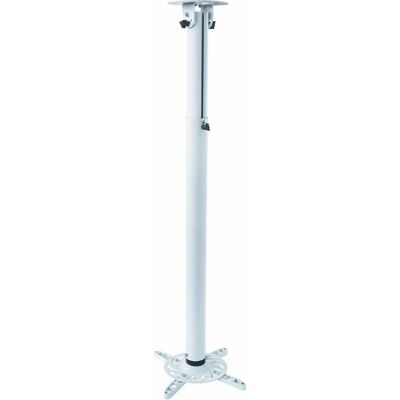Support de plafond pour vidéoprojecteur KIMEX - Hauteur réglable 70-117cm - Blanc - Publicité Support de plafond pour vidéoprojecteur KIMEX - Hauteur réglable 70-117cm - Blanc - Publicité