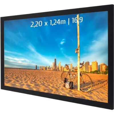 Écran de Projection Fixe KIMEX 044-3013 - Cadre 220x124cm - 16:9 - Publicité Écran de Projection Fixe KIMEX 044-3013 - Cadre 220x124cm - 16:9 - Publicité