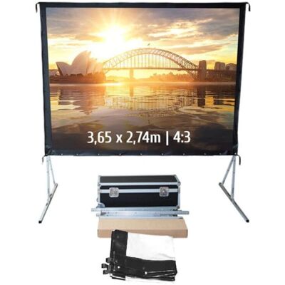 KIMEX 046-1007K Écran de projection portable - 3,65x2,74m - 4:3 - Publicité KIMEX 046-1007K Écran de projection portable - 3,65x2,74m - 4:3 - Publicité