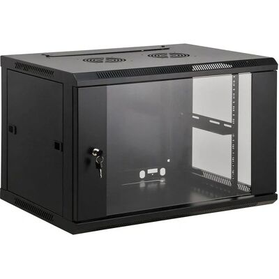 Armadio Rack da Parete KIMEX 9U - Acciaio, 600x450mm, Nero Armadio Rack da Parete KIMEX 9U - Acciaio, 600x450mm, Nero