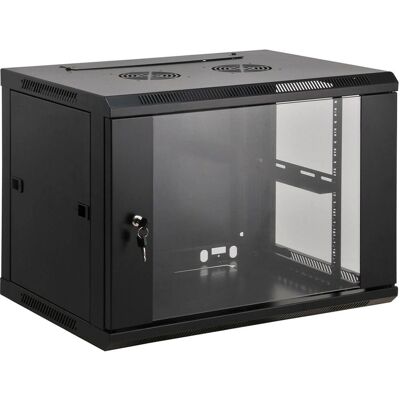 KIMEX 12U Wandmontage Rack - Schwarz - 600x600mm KIMEX 12U Wandmontage Rack - Schwarz - 600x600mm