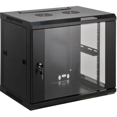 Armadio rack da muro KIMEX 111-6618 - 18U Nero Armadio rack da muro KIMEX 111-6618 - 18U Nero