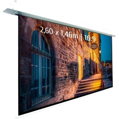 Écran de projection électrique encastrable KIMEX 048-1515W - 260x146cm - Publicité Écran de projection électrique encastrable KIMEX 048-1515W - 260x146cm - Publicité