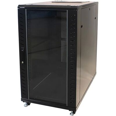 KIMEX 112-6824K Armoire rack 19, 24U, Noir - Publicité KIMEX 112-6824K Armoire rack 19, 24U, Noir - Publicité