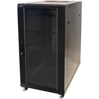 KIMEX 112-6829K Schwarzer 19" Rack-Schrank - Sicheres Modulares Lager KIMEX 112-6829K Schwarzer 19" Rack-Schrank - Sicheres Modulares Lager