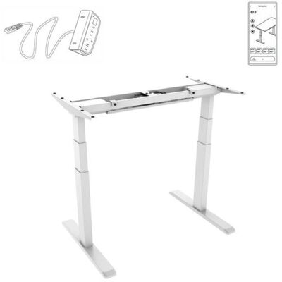 Kimex Motorischer Steh-Sitz-Schreibtisch - 180x75cm Weiß - Ergonomisch Kimex Motorischer Steh-Sitz-Schreibtisch - 180x75cm Weiß - Ergonomisch