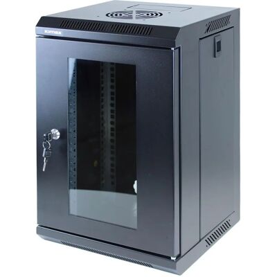 KIMEX Rack de Pared 10" - 9U, Negro, 312x310mm KIMEX Rack de Pared 10" - 9U, Negro, 312x310mm