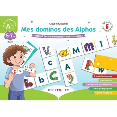 Recrealire Mes dominos des Alphas - Libro educativo para niños Recrealire Mes dominos des Alphas - Libro educativo para niños