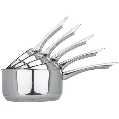 KAMBERG Modèle 0008075 - Ensemble de 5 Casseroles en Acier Inoxydable - Publicité KAMBERG Modèle 0008075 - Ensemble de 5 Casseroles en Acier Inoxydable - Publicité