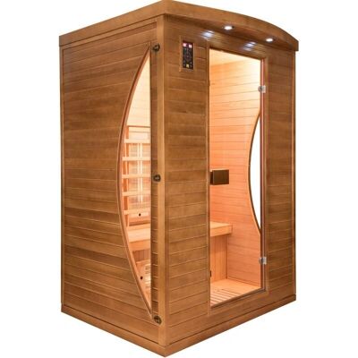 FRANCE-SAUNA Spectra Sauna Infrarossi 2 Persone - Legno, Illuminazione Regolabile FRANCE-SAUNA Spectra Sauna Infrarossi 2 Persone - Legno, Illuminazione Regolabile