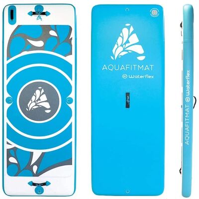 Waterflex Aquafitmat - Tapis gonflable pour entraînement aquatique - Bleu et blanc - 220x81x12cm - Publicité Waterflex Aquafitmat - Tapis gonflable pour entraînement aquatique - Bleu et blanc - 220x81x12cm - Publicité