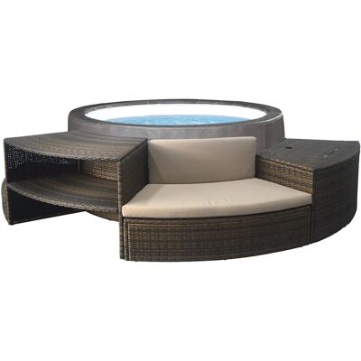 Netspa Vita Premium Round Semi-Rigid Spa - 5-Piece Furniture Kit Netspa Vita Premium Round Semi-Rigid Spa - 5-Piece Furniture Kit