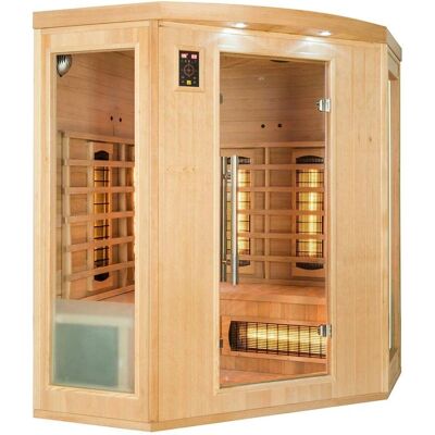 France Sauna - Sauna infrarouge Apollon Quartz 3/4 places - 150x150x190cm - Bois d'épicéa - Publicité France Sauna - Sauna infrarouge Apollon Quartz 3/4 places - 150x150x190cm - Bois d'épicéa - Publicité